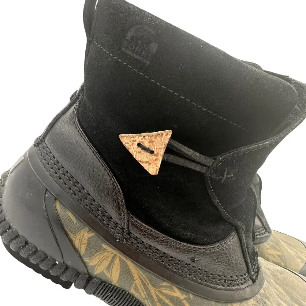 Sorel Women's Shibuya Suede Leather Green Grass Boots Size 7
